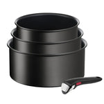 Topf mit Deckel Tefal L3979202 Schwarz Aluminium Ø 18 cm Ø 20 cm Ø 16 cm (3 Stück) (4 Stück)