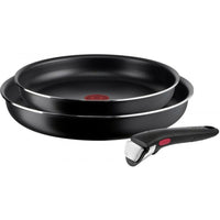 Pfannenset Tefal L1539143 Schwarz Aluminium 3 Stücke 2 Stück Ø 24 cm Ø 28 cm