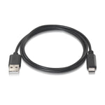 USB A zu USB-C-Kabel Aisens A107-0052 Schwarz 2 m