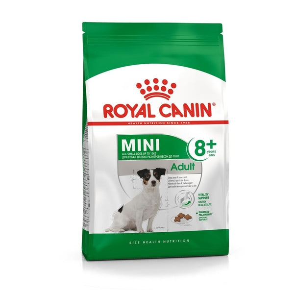 Futter Royal Canin Mini Adult 8+ Senior Reis Pflanzlich Vögel 8 kg