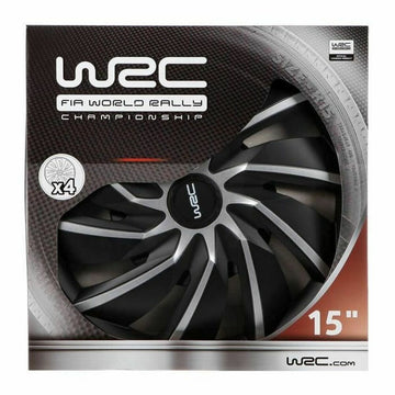 Radkappe WRC 7598 Grau Schwarz/Grau 15" 4 Stücke