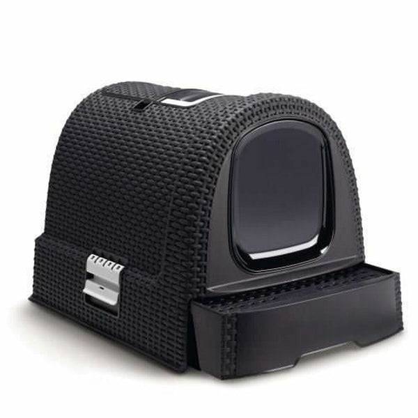 Katzentoilette Curver 51 x 38,5 x 39,5 cm Anthrazit Schwarz Kunststoff