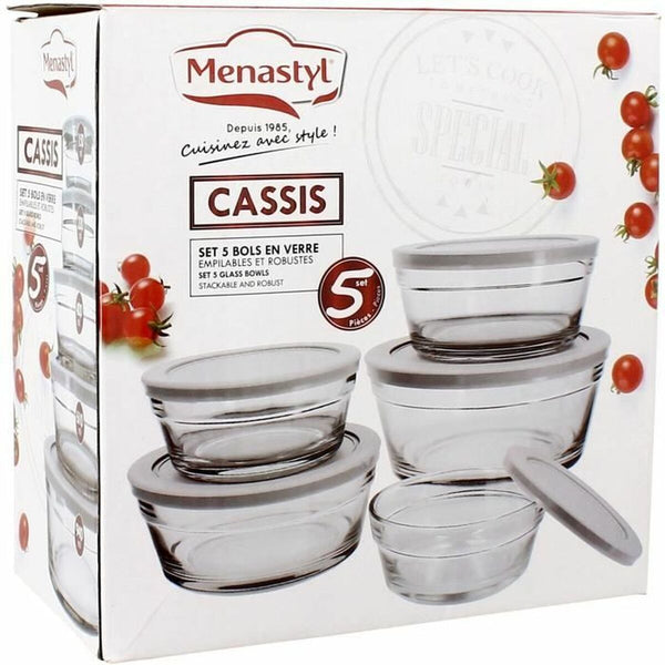 Lebensmittelbehälter Menastyl rund 150 ml 400 ml (5 Stück)