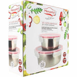 Lebensmittelbehälter Menastyl Silberfarben rund (2 Stück)