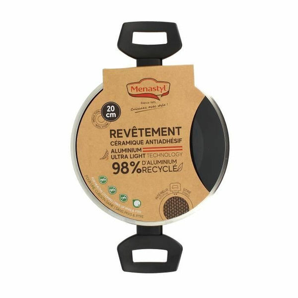 Kasserolle Menastyl Schwarz Ø 20 cm
