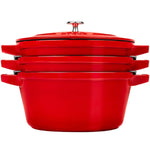 Ofenpfanne Zwilling La Cocotte Rot Gusseisen Ø 24 cm (3 Stück)