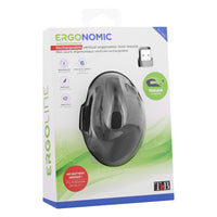 Ergonomische optische Maus TNB Ergo Line Schwarz 1600 dpi