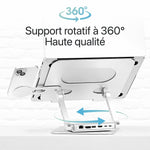 Laptop-Stand T'NB iClick Metall Moderne 360 Grad drehbar