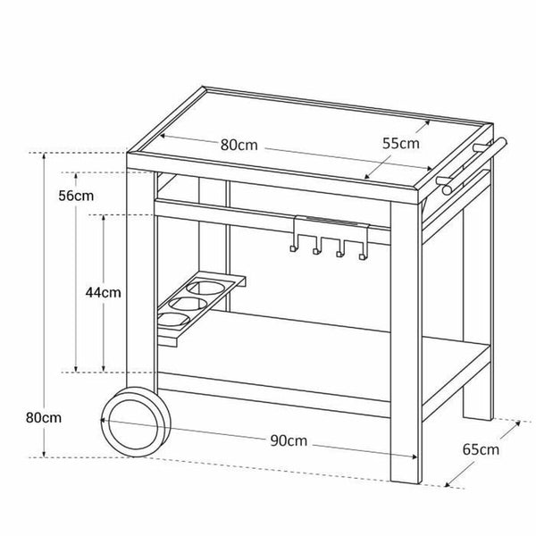 Einkaufswagen Cook'in Garden Media 80 Schwarz noir