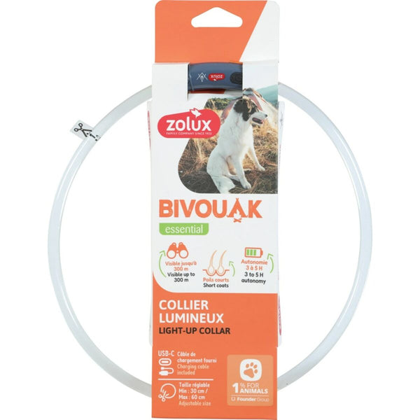 Hundehalsband Zolux BIVOUAK LED Blau 60 cm 30 cm