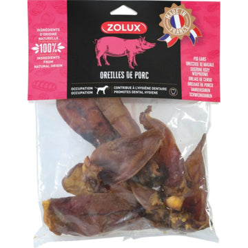 Beißring für Hunde Zolux Pork ear Schwein 400 g