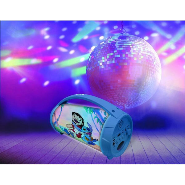 Bluetooth Lautsprecher mit Karaoke Mikrofon Lexibook Stitch Disney Blau