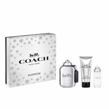 Set mit Herrenparfüm Coach 3 Stücke Platinum