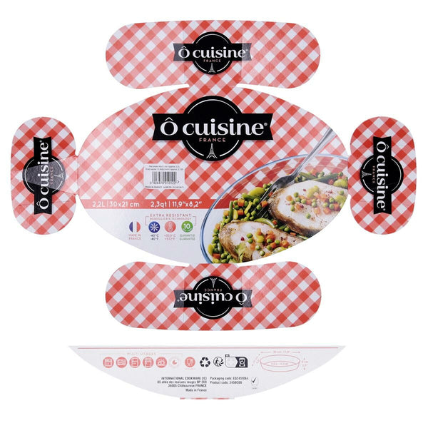 Gebäckbackform Ô Cuisine Glas (20 x 17 x 5,5 cm)