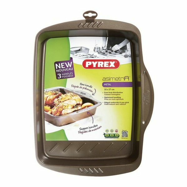 Antihaft-Backofenblech Pyrex Braun Schwarz Metall Stahl