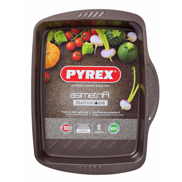 Antihaft-Backofenblech Pyrex Braun Schwarz Metall Stahl