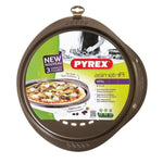 Pizzablech Pyrex Braun Schwarz Metall