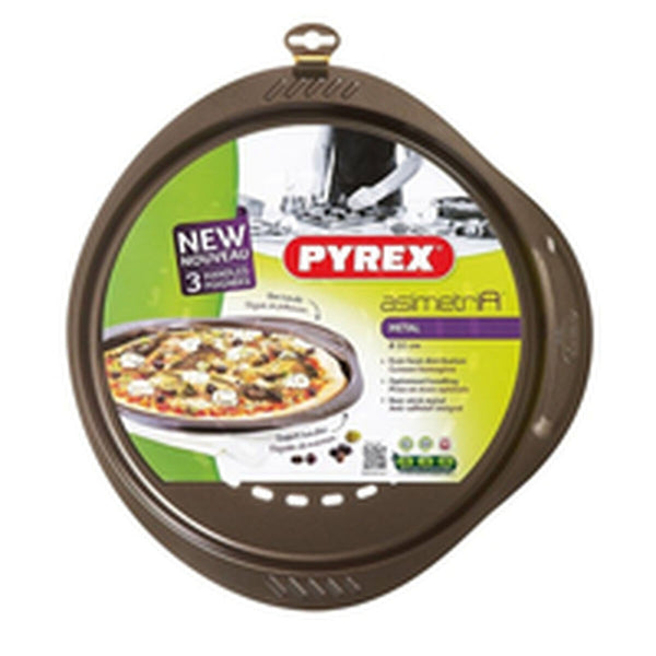 Pizzablech Pyrex Braun Schwarz Metall