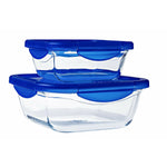 Lebensmittelbehälter Pyrex Blau Durchsichtig 800 ml (2 Stück)