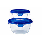 Lebensmittelbehälter Pyrex Blau Durchsichtig kreisförmig 1,6 L (6 Stücke)