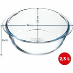 Ofenschüssel Pyrex Durchsichtig Borosilikatglas rund Ø 26 cm