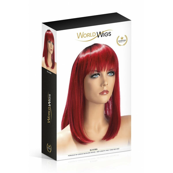 Erotisches Accessoire World Wigs Elvira Rot Perücke