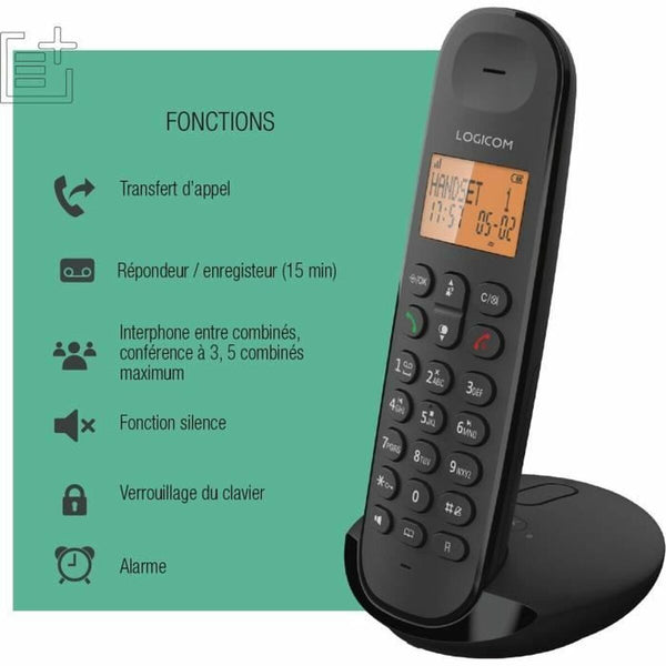 Festnetztelefon Logicom DECT ILOA 155T SOLO Schwarz