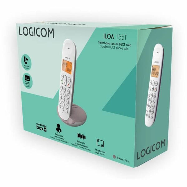 Kabelloses Telefon Logicom ILOA 155T SOLO Braun Grau Taupe
