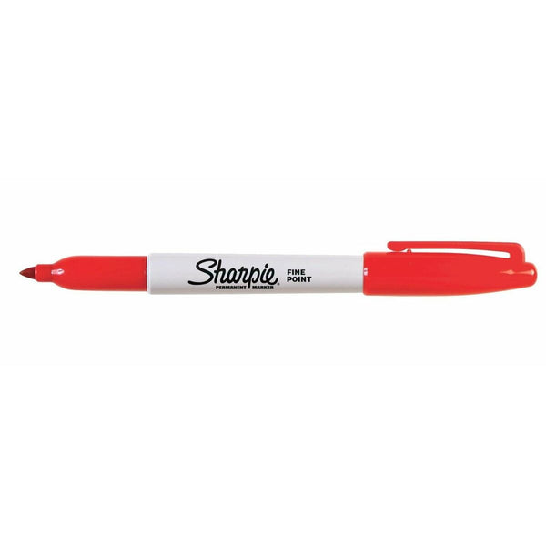 Dauermarker Sharpie Fine Point Rot (12 Stück)