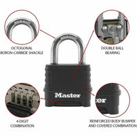 Kombinationsschloss Master Lock M178EURD Stahl Zink Schwarz