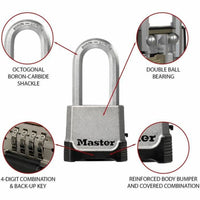 Kombinationsschloss Master Lock M176EURDLH 56 mm Stahl