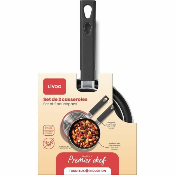 Stieltopfset Livoo Rot Silikon 2 Stücke (2 Stück)