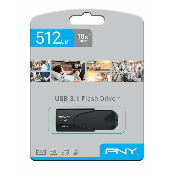 USB Pendrive PNY FD512ATT431KK-EF Schwarz 512 GB (1 Stück)