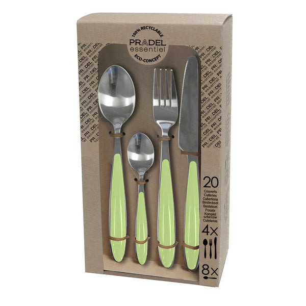 Besteck Pradel essentiel Colorfull grün Metall 20 Stücke