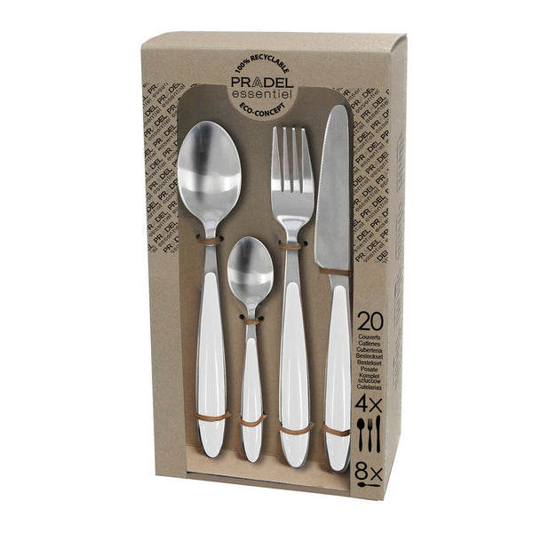 Besteck Pradel essentiel Colorfull Weiß Metall 20 Stücke