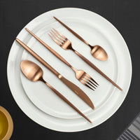 Löffel-Set Amefa Soprano Kupfer Metall Edelstahl 12 Stück