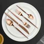 Dessertlöffel Set Amefa Soprano Kupfer Metall Edelstahl 12 Stück