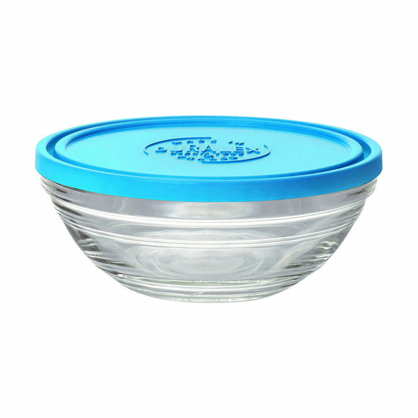 Runde Lunchbox mit Deckel Duralex FreshBox Blau 310 ml (12 Stück)