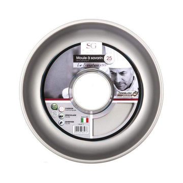 Gebäckbackform Secret de Gourmet Aluminium Ø 25 cm Schwarz