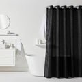 Duschvorhang TODAY Schwarz Polyester 180 x 200 cm (12 Stück)