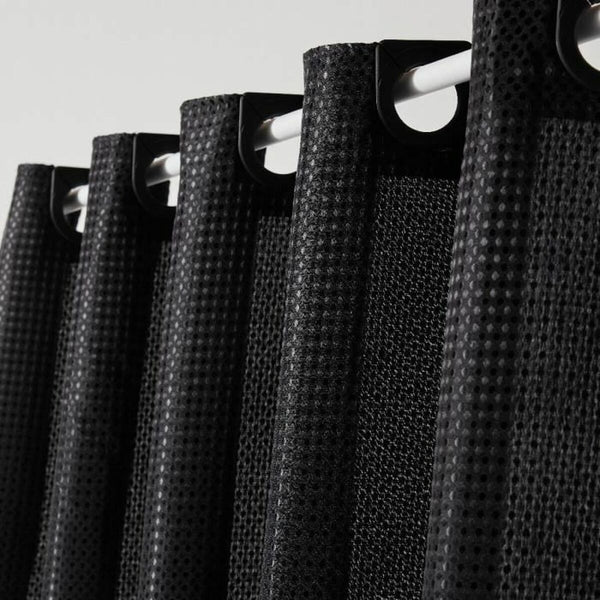 Duschvorhang TODAY Schwarz Polyester 180 x 200 cm (12 Stück)