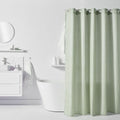 Duschvorhang TODAY grün Vert Polyester 180 x 200 cm (12 Stück)