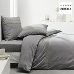 Bettbezug-Set TODAY Percale Grau 220 x 240 cm