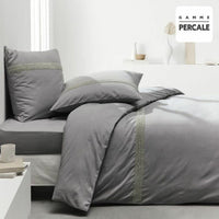 Bettbezug-Set TODAY Percale Grau 220 x 240 cm