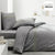 Bettbezug-Set TODAY Percale Grau 220 x 240 cm
