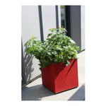 Blumentopf Riviera Rot Kunststoff karriert 40 x 40 cm