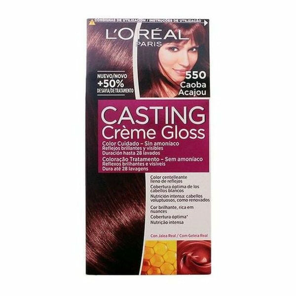 Amoniakfreie Färbung L'Oreal Make Up Casting Creme Gloss Nº 550-Caoba 180 ml
