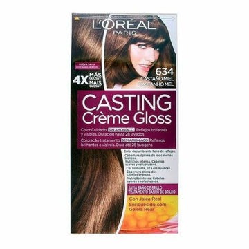 Amoniakfreie Färbung L'Oreal Make Up Casting Creme Gloss Nº 634-Castano Miel 180 ml