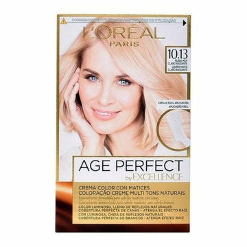 Antiaging Dauerfärbung L'Oreal Make Up Excellence Age Perfect Nº 10,13 Rubio Muy Claro Radiante (1 Stück)