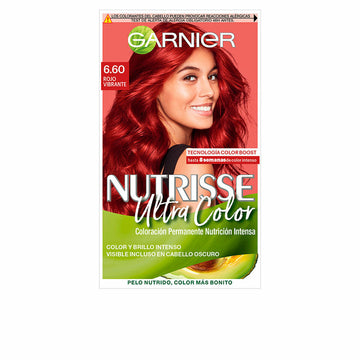 Dauerfärbung Garnier Nutrisse Intensives Rot Nº 6.60 Nº 6,60-Rouge Vibrant (3 Stück)